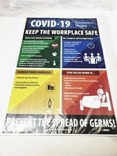 Lot of 105 CDC Approved SICK Workplace Awareness Posters 12x18 PST149PP