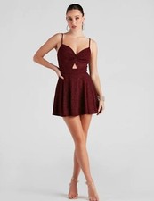 Red Sparkly Homecoming Dress