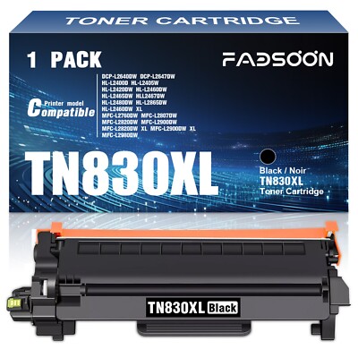 FADSOON  High Yield TN830XL Toner for Brother HL-L2480DW MFC-L2820DW DCP-L2640DW