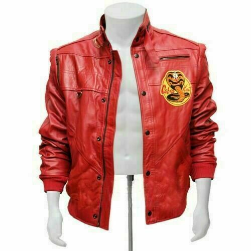 Red Bomber Faux Leather Jacket | eBay