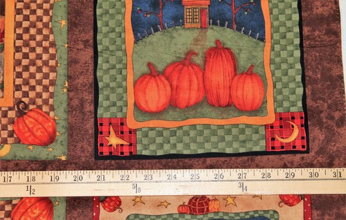 Pumpkins Galore Pumkin Farm Patch Autumn Fall Halloween Fabric 24" Panel #98106 - Picture 3 of 3