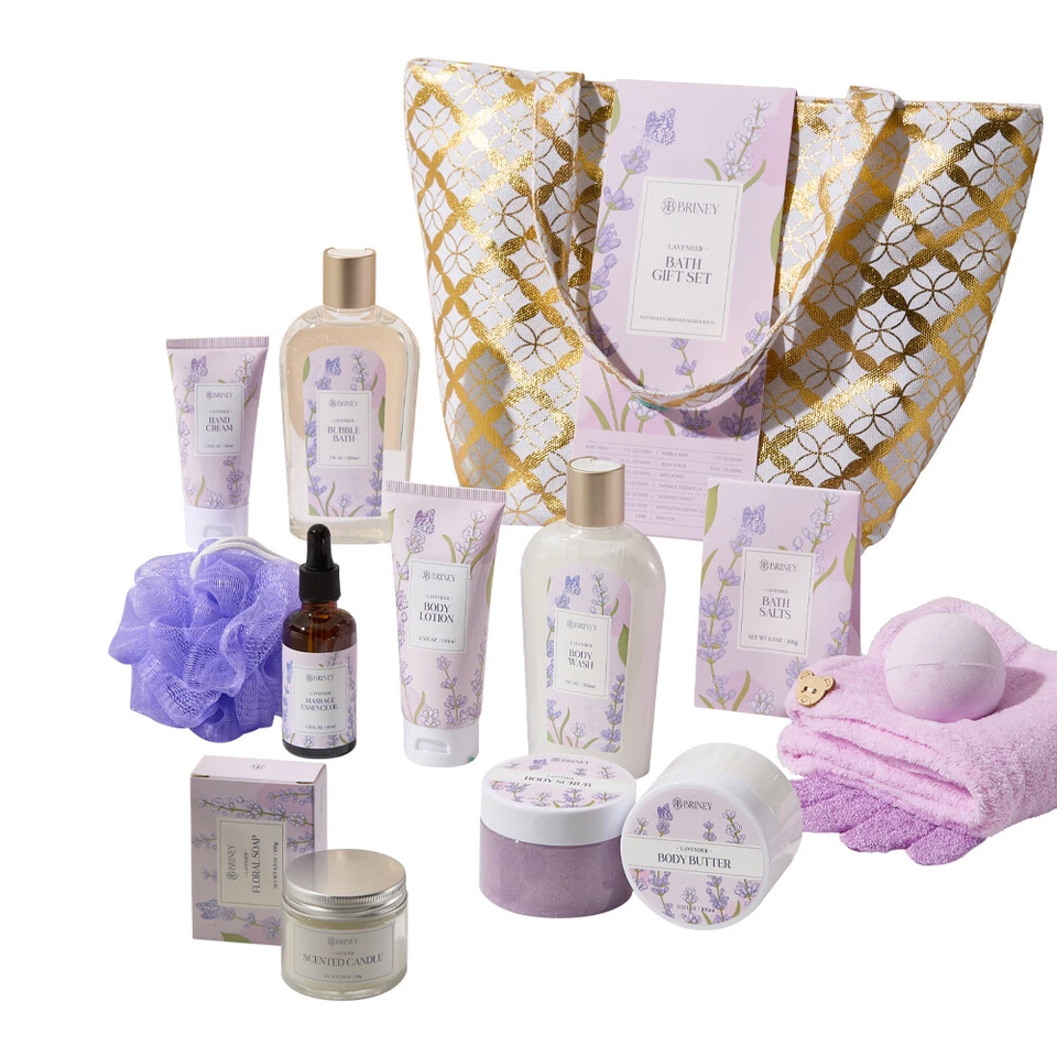 ARTIFICIAL-GENERAL Women's Bath & Body Gift Set 15Pcs Spa Collection with Tote Relaxing Essentials