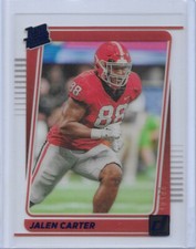 2023 PANINI CHRONICLES DRAFT PICKS  JALEN CARTER  #37 CLEARLY DONRUSS BLUE 48/99