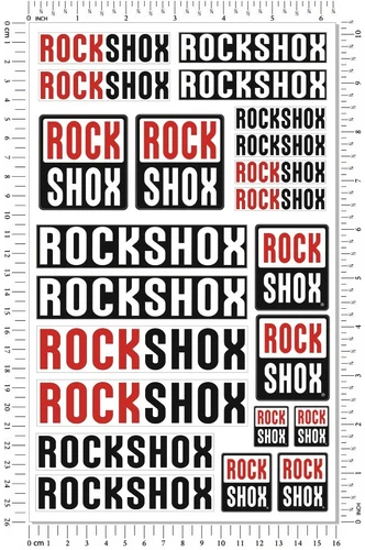 Juego de calcomanías de choque para horquilla de bicicleta Rock Shox hoja de bicicleta laminada 22 pegatinas - Imagen 1 de 1