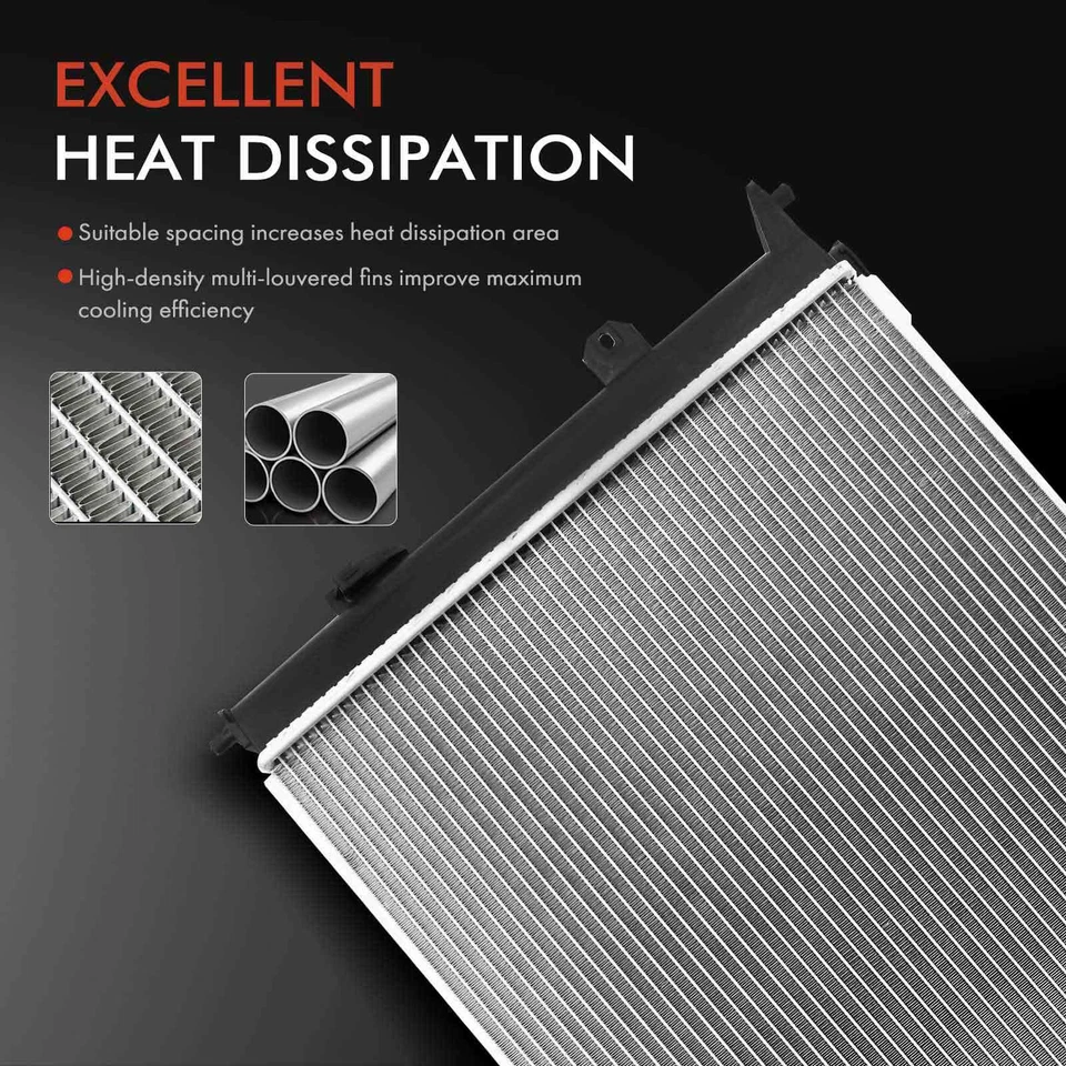 Radiador con enfriador de aceite para Hyundai Genesis 2009-2010 V6 3,8 L transmisión automática. Foto 4 de 4