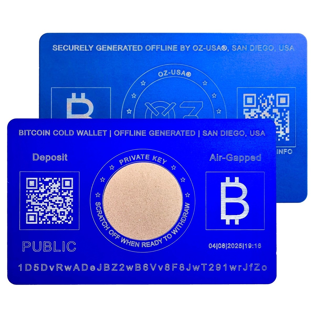 3x Bitcoin Cold Wallet Card, Gift Card Air Gapped Offline Crypto Metal  Storage | eBay
