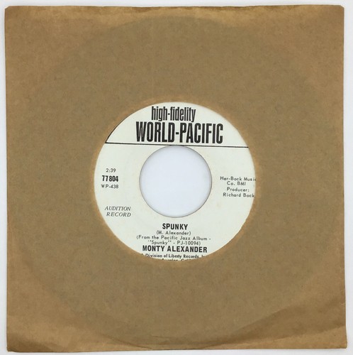 Monty Alexander Spunky / Rattlesnake VG Soul-Jazz World Pacific 77804 ...