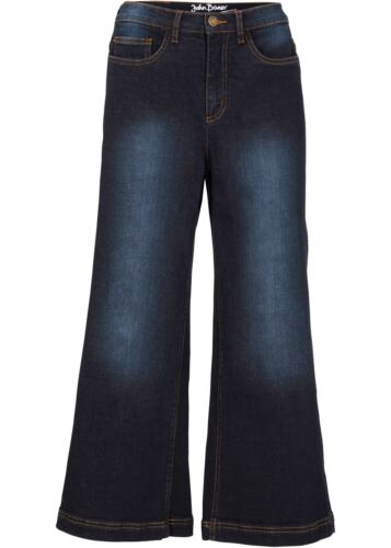 Women's Stretch Culotte Jeans Normal Size 48 Dark Blue Denim Jeans Pants New - Picture 1 of 1