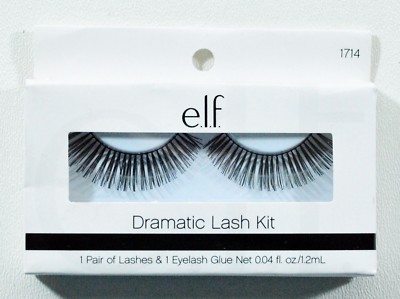 (Lot of 2 Pairs) e.l.f. Dramatic Lash Kit - False Eye Lashes + Glue 1714