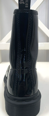 Dr. Martens Black Patent Mono 8 Lace Up Boots - SZ 6 US L 26728