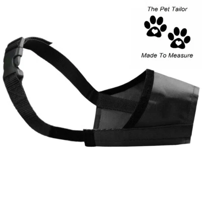 THE PET TAILOR Medium Dog Muzzle M Black Nylon Training Aid Anti Bite Barking Puppy Training