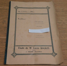 1927 VENTE MEUBLE actes de notaire LOUIS BOCKEL alsace ALLEMAND timbre QUITTANCE