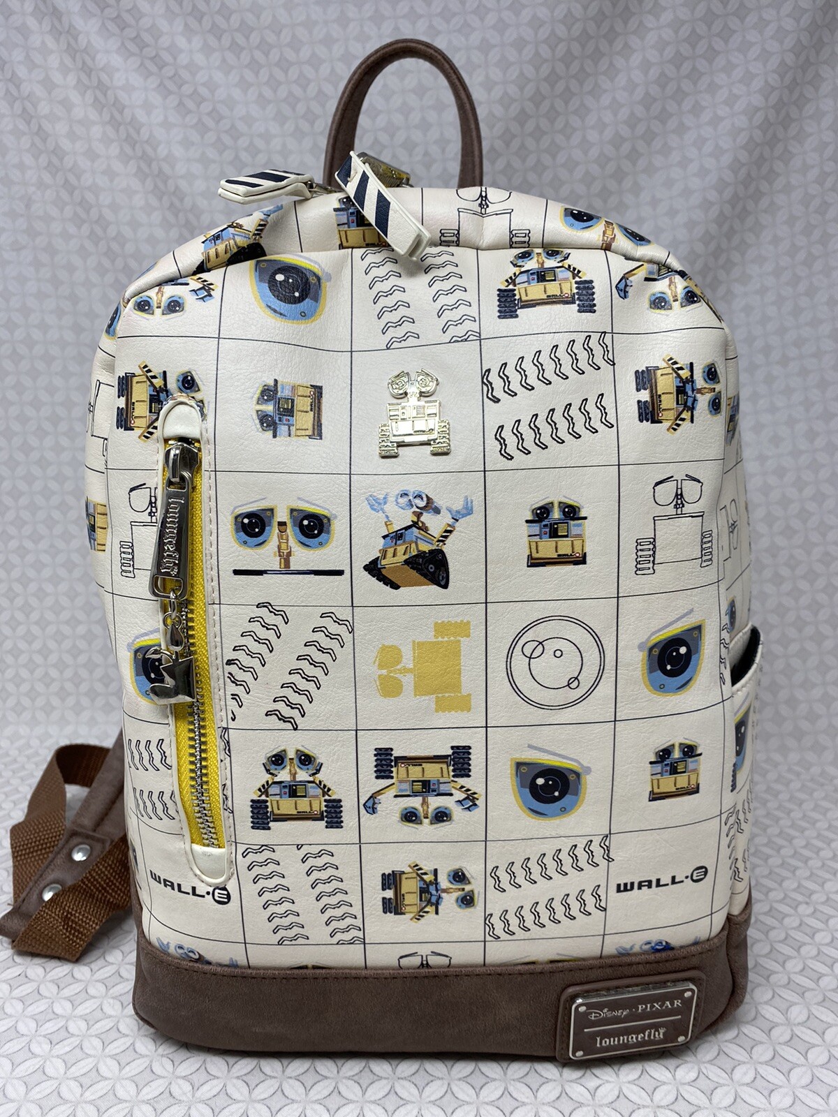 Loungefly Disney Pixar WALLE Grid Mini Backpack USED Gem