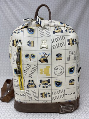 Loungefly Disney Pixar WALL-E Grid Mini Backpack USED