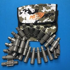 NERF Ammo Belt N-Strike Vulcan 25 Bandolier Chain Clip Bullet Holder W/pouch D7