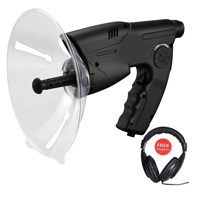 Parabolic Microphone Spy Listening Device Bionic Ear Sound Amplifier Gadget300ft