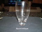 STEUBEN 6" Tall Vase Etched Cherry Blossom Design - SIGNED - VG Condition