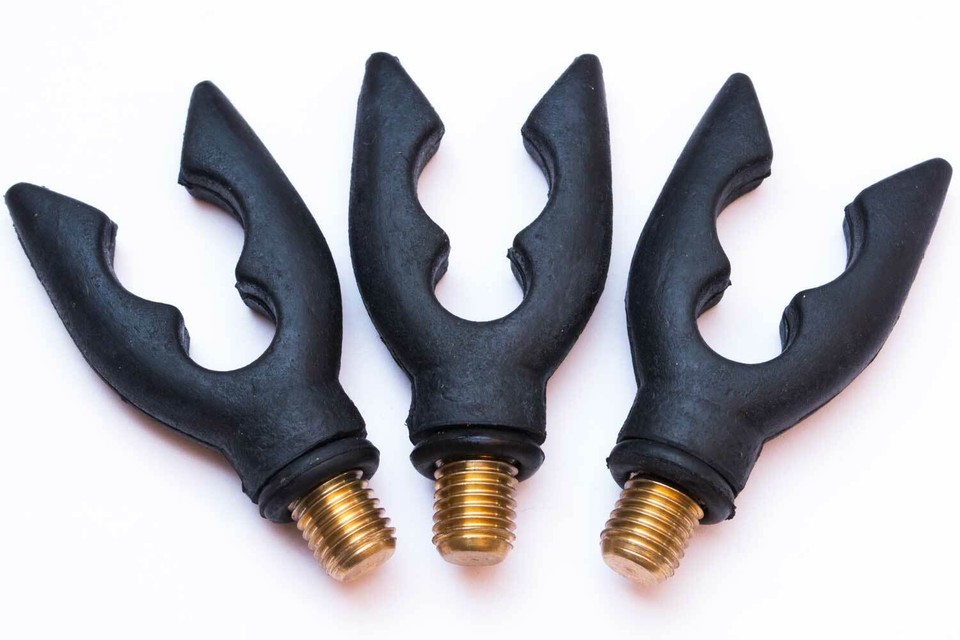 3 RUBBER BUTT RESTS rod rests back rests carp pike course rod pod ...
