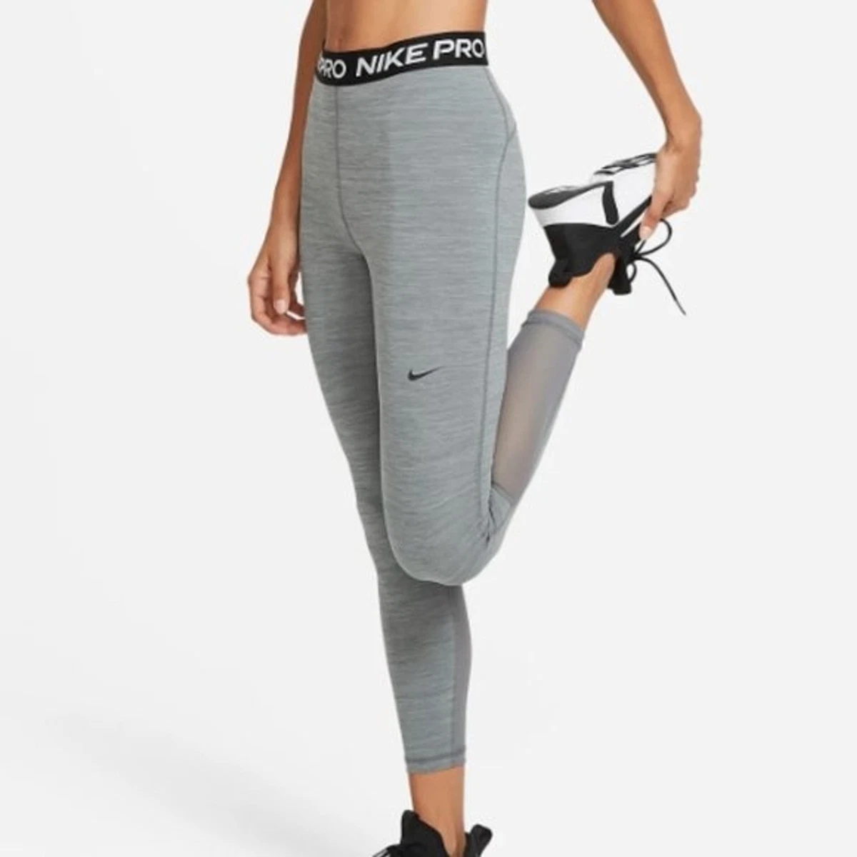 Nike Pro 365 High-Waisted 7/8 Length Leggings in Grey