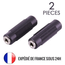 Set of 2 3.5mm Female Jack Couplers for Stereo Audio Cable Extension Extension
