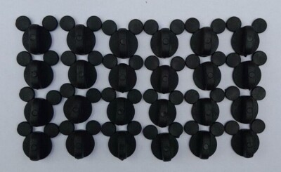 DISNEY MICKEY EARS ERSATZ GUMMI PIN ABZEICHEN RÜCKLAGEN (MENGE 24) *UK VERKÄUFER*