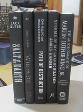 DECOR Book lot 5 Library Staging Display Interior Design Prop Black Silver Text