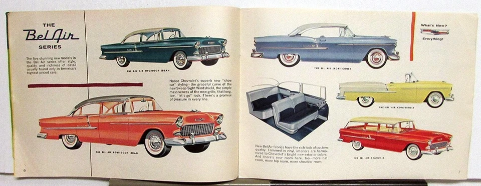 Chevrolet Belair 210 150 1955 folleto de ventas correo premio concurso ganar un coche original Foto 4 de 4