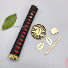 26CM Tsuka Alloy Tsuba Fuchi Kashira Brass Habaki Seppas F Japanese Sword Katana