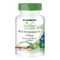 Vitamin B12 Methylcobalamin 5000 µG - 90 Tabletten Hochdosiert Vegan | Fairvital