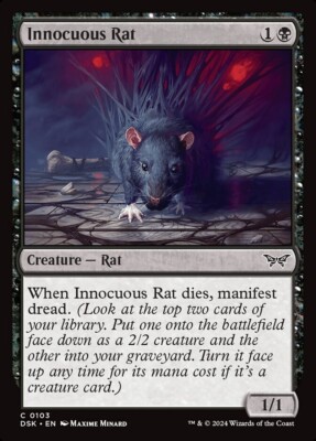mtg black rat cards Magic The Gathering - Wilds of Eldraine - Rat Out main image 1