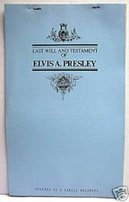 Elvis Presley Last Will And Testament Public Document