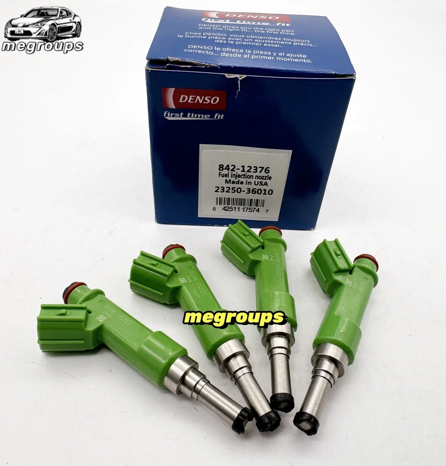 4X Denso 23250-36010 Fuel Injectors for 2009-2012 Toyota Camry RAV4 Highlander Foto 2 de 4