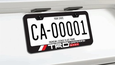 TRD JAPANESE License Plate Frame Black Metal | Power Speed Performance Gift USA