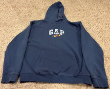 Gap x Disney Mickey Mouse Hoodie Pullover Blue Mens Size Medium Sweatshirt