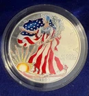 1999 Painted Walking Liberty American Eagle One Dollar Coin 1 oz Silver Bullion