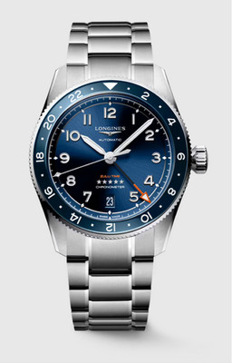 Longines Spirit Zulu Time Automatic 39 MM Full Steel Blue Dial Watch L38024936