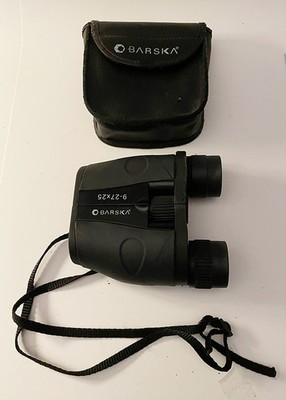 NEW BARSKA Gladiator 9-27x25 Compact Zoom Binocular Outdoor Gear w/ USED Case