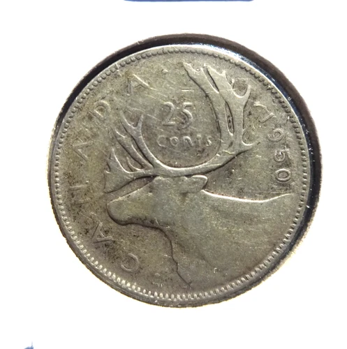 Canada  1950   25 Cents .800  % Silver 👀