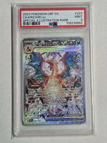 Pokémon TCG 2023 SV03 Charizard ex Holo Special Illustration Rare #223/197 PSA 9