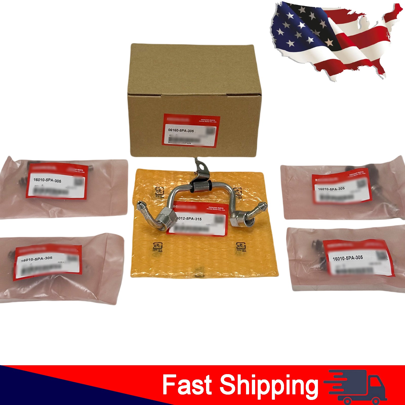 Genuine 06160-5PA-305 16012-5PA-315 For Honda 1.5L Fuel Injector Kit (VIN REQ)
