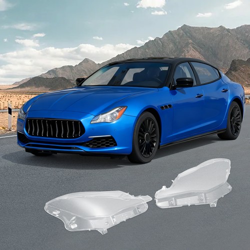 Pair Front Headlamp Lens Cover, Headlamp Cover for 14-2017 Maserati Quattroporte - Picture 4 of 16