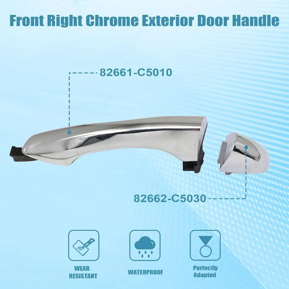 Manija de puerta exterior trasera izquierda lado conductor cromada compatible con Kia Sorento 201 Foto 4 de 4