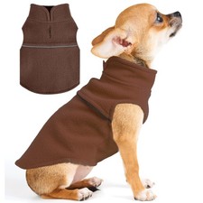 Dog Sweaters for Small Dogs Girl Fleece Vest Sweater with X-Small, Coffee