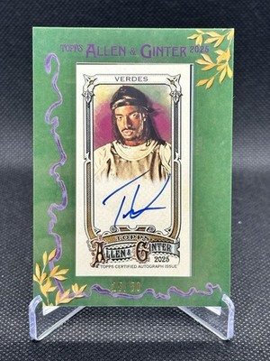 Tai Verdes 2025 Topps Allen & Ginter Green Framed Mini Auto /50 #MA-TV
