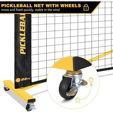 Portable Pickleball Net Set with Wheels, Regulation Size 22 FT Half Court 11 FT