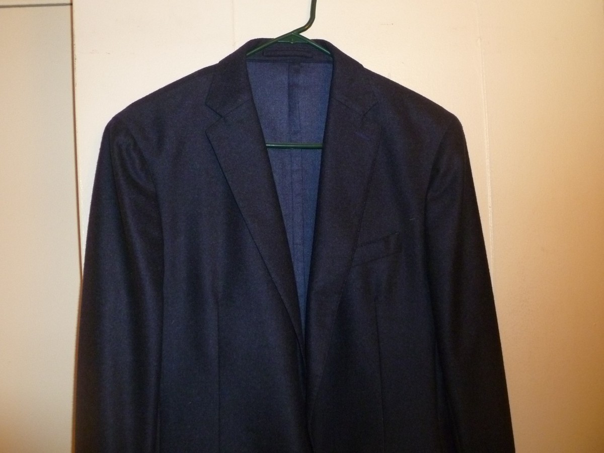 ハケット　ジャケット　ダブル　イタリア製　ロロピアーナ　ネイビー　36 46 M HACKETT x Loro Piana 