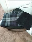 Goodfellow & Co Blue Gray Window Plaid/Solid Scarf and Beanie — photo 1