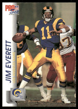 1991 Pro Set #200 Jim Everett Los Angeles Rams football card