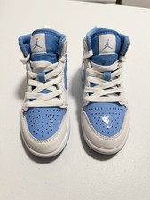 Nike Air Jordan 1 Mid White Legend Blue FZ3932-114 Kids Shoes size 12C
