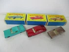 Matchbox Lesney Regular Wheels #31 Lincoln, #24 Rolls Royce, #25 Cortina, boxed